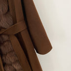 OFTBUY Long Natural Fur Wool Coat Fashion Warm Big Real Fox Fur Jacket Female New Autumn Winter Clothes Women Woolen Overcoat