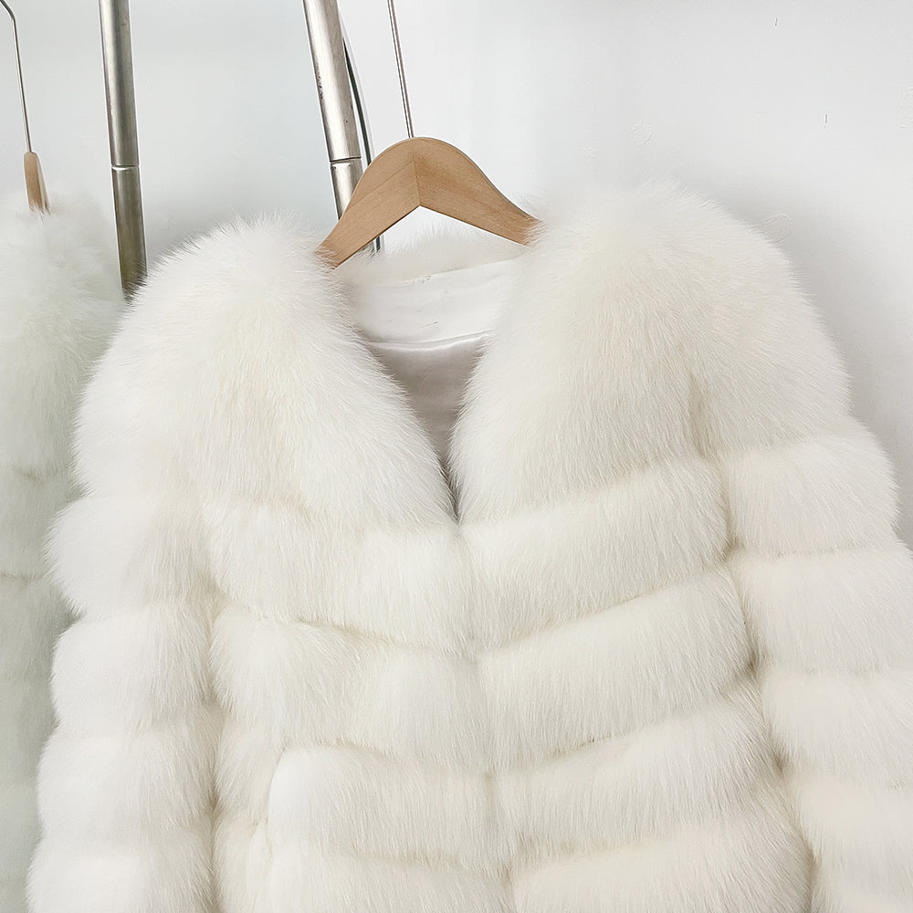 OFTBUY New Autumn Winter Clothing Warm Short Luxury Thick Black Natural Fox Fur Jacket Lady Fashion Real Raccoon Fur Coat Female