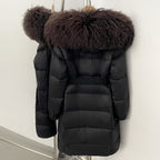 OFTBUY Warm Long Puffer Jacket Female New Winter Clothes Women Fashion Luxury Duck Down Coat with Real Mongolia Sheep Fur Collar