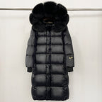 OFTBUY Natural Fox Fur Coat New Winter Clothes Women Fashion Long Hooded White Duck Down Overcoat Real Fur Puffer Jacket Female