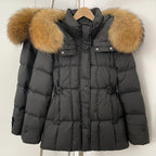 OFTBUY New Winter Hooded Slim Top Clothes Women Fashion Thick Warm Real Fox Fur Duck Down Coat Femlae Natural Fur Puffer Jacket