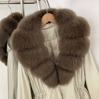 OFTBUY New Zipper Autumn Winter Clothes Women Natural Fox Fur Collar Goose Down Coat Long Warm Thickened Real Fur Puffer Jacket