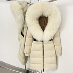 OFTBUY Warm Long Puffer Jacket Female New Winter Clothes Women Fashion Luxury Duck Down Coat with Real Mongolia Sheep Fur Collar