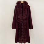 OFTBUY Long Natural Fur Wool Coat Fashion Warm Big Real Fox Fur Jacket Female New Autumn Winter Clothes Women Woolen Overcoat