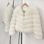 OFTBUY New Autumn Winter Clothing Warm Short Luxury Thick Black Natural Fox Fur Jacket Lady Fashion Real Raccoon Fur Coat Female