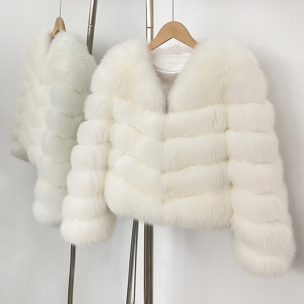 OFTBUY New Autumn Winter Clothing Warm Short Luxury Thick Black Natural Fox Fur Jacket Lady Fashion Real Raccoon Fur Coat Female