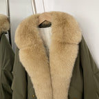OFTBUY Fashion Big Real Fox Fur Collar Down Coat New Waterproof Autumn Winter Clothes Women Warm Fur Cuffs Puffer Jacket Female