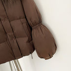 OFTBUY New Winter Loose Top Clothes Women Real Fox Fur Fluffy Puffer Jacket Female Lantern Sleeves Natural Fur Collar Down Coat