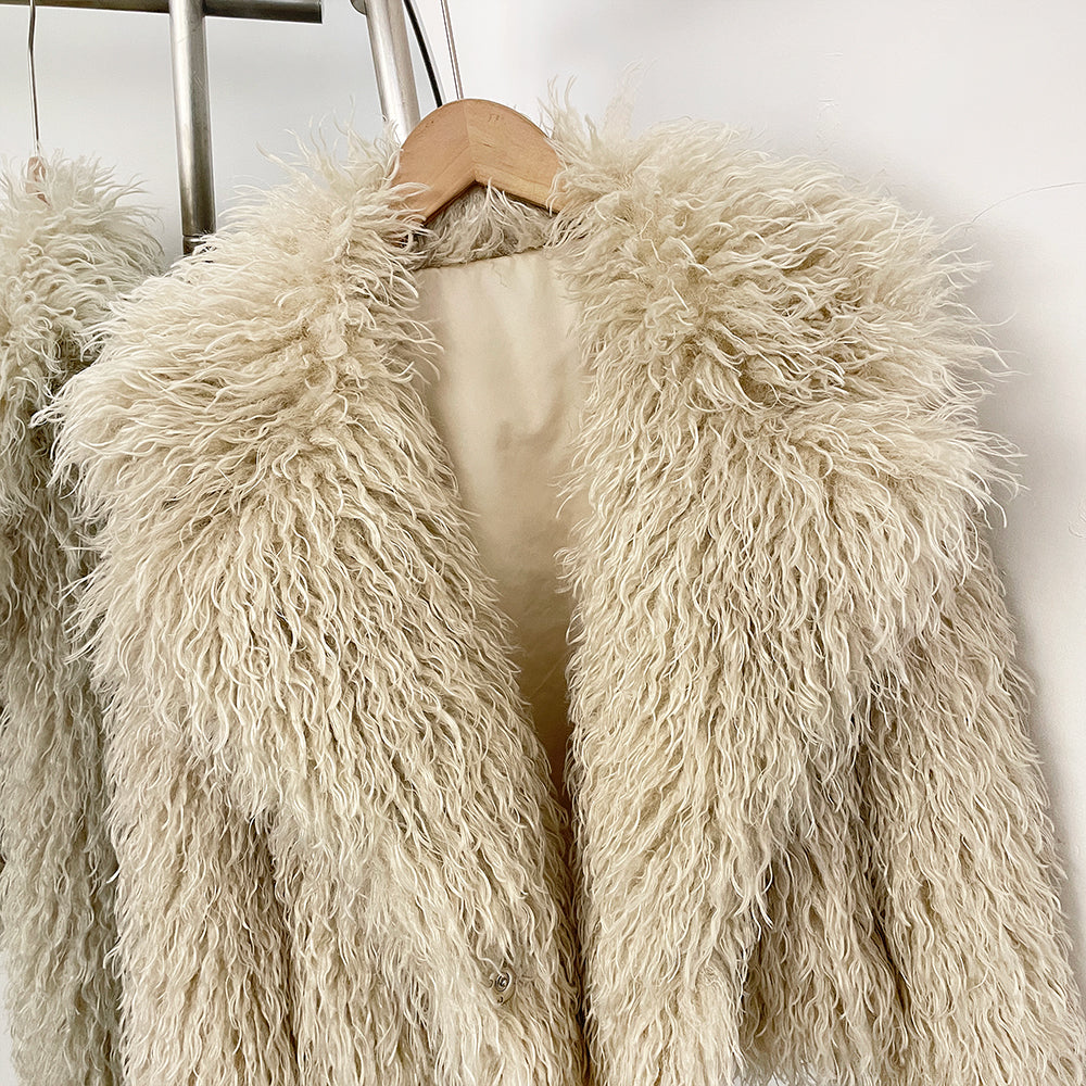 OFTBUY Warm Thicken Luxury Outerwear New Winter Clothes Female Women's Cozy Faux Mongolian Fur Short Coat Teddy Faux Fur Jacket