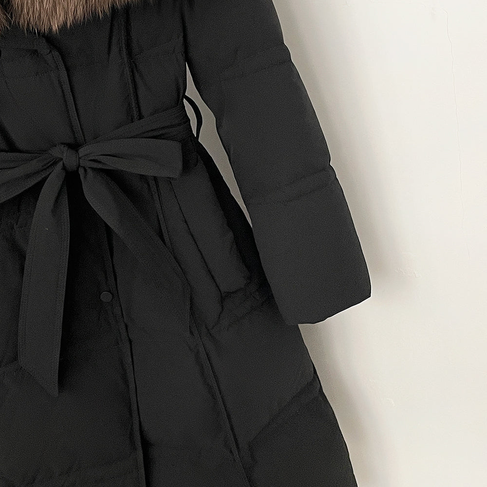 OFTBUY New Winter Thickened Clothes Women Long Big Natural Fox Fur Puffer Coat Female Real Fox Fur Fluffy White Duck Down Jacket