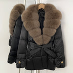OFTBUY New Women's Winter Down Jacket Real Fox Fur Outer Clothes Female Luxury Duck Down Jacket Feather Coats and Parkas