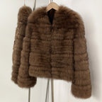 OFTBUY New Autumn Winter Clothes Women Fashion Warm Thick Real Fox Fur Jacket Female Luxury Long Natural Fur Coat Streetwear