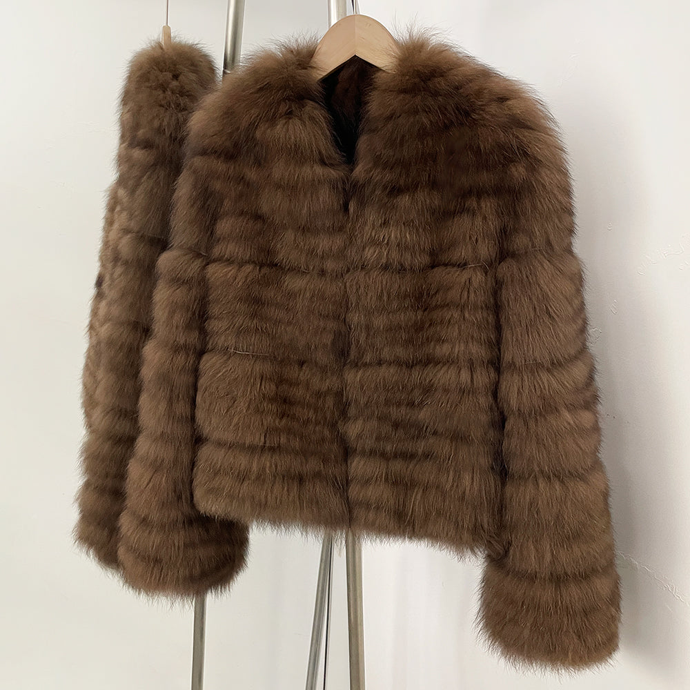 OFTBUY New Autumn Winter Clothes Women Fashion Warm Thick Real Fox Fur Jacket Female Luxury Long Natural Fur Coat Streetwear