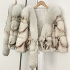 OFTBUY New Arrival Women Real Natural Fox Fur Coats Autumn Winter Wholeskin Fox Fur Short Jacket Warm Real Fox Fur Overcoats