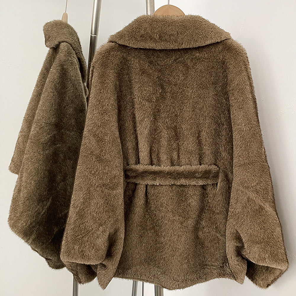 OFTBUY New Autumn Winter Faux Fur Top Clothing Women Long Sleeve Fake Fur Jacket Female Fahsion Thick Warm Artificial Fur Coat
