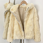 OFTBUY Women's Real Rex Rabbit Fur Vest Stand Collar Zipper Natural Fur Waistcoat Female New Autumn Winter Luxury Outerwear Lady