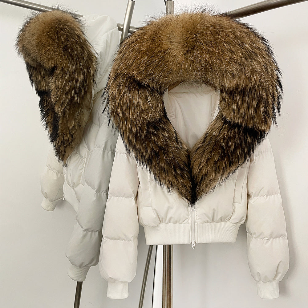 OFTBUY New Warm Thickened Autumn Winter Coat Women Short Real Fox Fur Duck Down Clothes for Women Natural Fur Puffer Coat Female