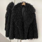 OFTBUY New Winter Clothes Women Fashion Faux Mongolia Sheep Fur Coat Warm Thick Fake Fur Jacket Long Sleeve Artificial Fur Overcoat