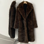 OFTBUY New Winter Clothes Women Fashion Long Warm Faux Fur Jacket Long Sleeve Artificial Fox Fur Coat Female Luxury Fake Fur Coat Lady