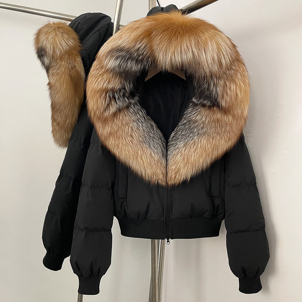 OFTBUY New Warm Thickened Autumn Winter Coat Women Short Real Fox Fur Duck Down Clothes for Women Natural Fur Puffer Coat Female