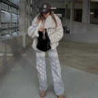 OFTBUY High Street Luxury Big Fur Collar Faux Fox Fur Jacket Female Overcoats Winter Clothes New Fashion Gradient Fluffy Fur Coat Women