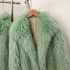 OFTBUY Wholesale Faux Fur Coat Female Artificial Mongolian Sheep Fur Fluffy Jacket Women New Winter Thickened Warm Outerwear Lady