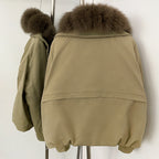 OFTBUY Women's Dcuk Down Coat with Big Real Fox Fur Collar New Winter Warm Thickened Clothing Female Natural Fur Puffer Jacket