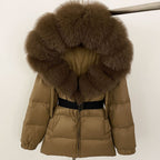 OFTBUY New Winter Clothing Puffer Jacket Women Parkas Waterproof Real Fox Fur Hooded Thick Warm 90% White Duck Down Coat Female