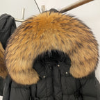 OFTBUY New Winter Hooded Slim Top Clothes Women Fashion Thick Warm Real Fox Fur Duck Down Coat Femlae Natural Fur Puffer Jacket