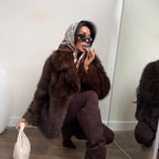 OFTBUY Winter Clothes Female Ins Hot Fashion Girls Oversized Gradient Fur Coat Women Thick Warm Outerwear Fluffy Faux Fox Fur Jacket
