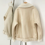 OFTBUY Warm Thick Double-sided Long-sleeved Suede Jacket Clothing Autumn Winter New in Coat and Jacket European-style Women's