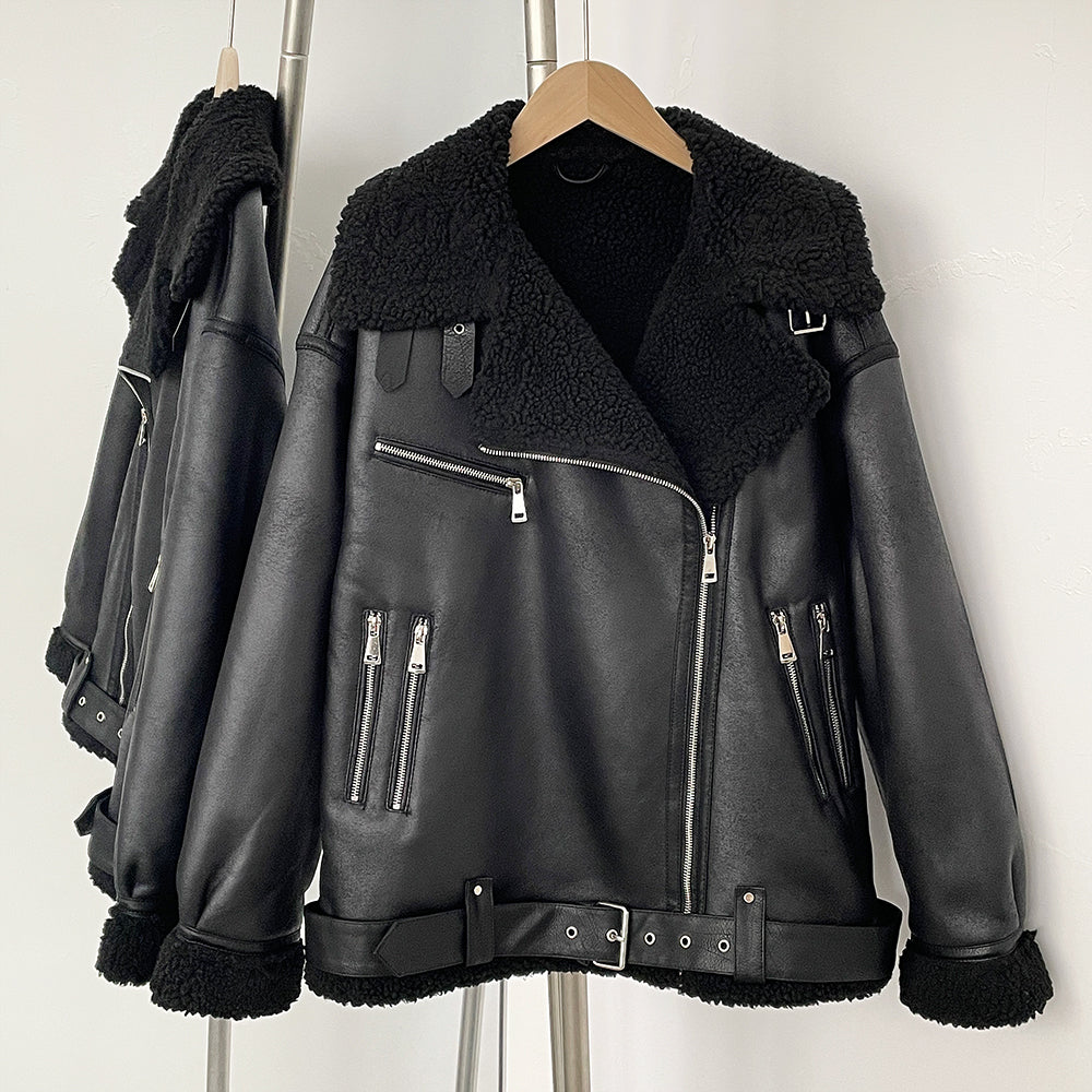 OFTBUY Warm Thick Double-sided Long-sleeved Suede Jacket Clothing Autumn Winter New in Coat and Jacket European-style Women's