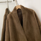 OFTBUY New Autumn Winter Loose Top Clothes Women Fahsion Thickened Warm Faux Fur Coat Female Long Sleeves Fluffy Artificial Fur Jacket