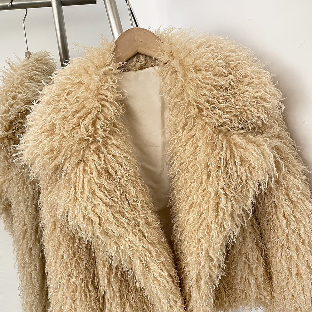 OFTBUY Warm Thicken Luxury Outerwear New Winter Clothes Female Women's Cozy Faux Mongolian Fur Short Coat Teddy Faux Fur Jacket