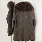 OFTBUY Medium Real Rabbit Fur Blend Coat Female New Winter Top Clothes Women Thickened Warm Natural Mongolia Sheep Fur Jacket