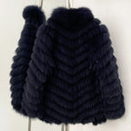 OFTBUY 2-in-1 Reversible Luxury Jacket - 100% Real Fox Fur Coat & Windproof Winter Parka