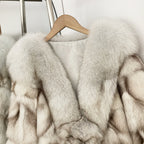 OFTBUY New Arrival Women Real Natural Fox Fur Coats Autumn Winter Wholeskin Fox Fur Short Jacket Warm Real Fox Fur Overcoats