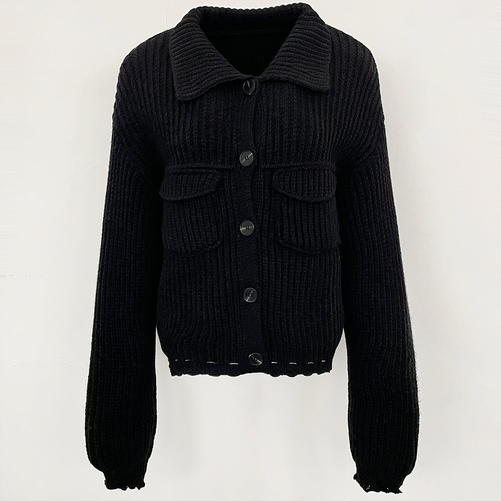 OFTBUY Short Natural Fox Fur Collar Knitted Sweater Coat FemaleReal Fur Clothing New Autumn Winter Knitting Cardigan Women