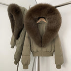 OFTBUY New Warm Thickened Autumn Winter Coat Women Short Real Fox Fur Duck Down Clothes for Women Natural Fur Puffer Coat Female