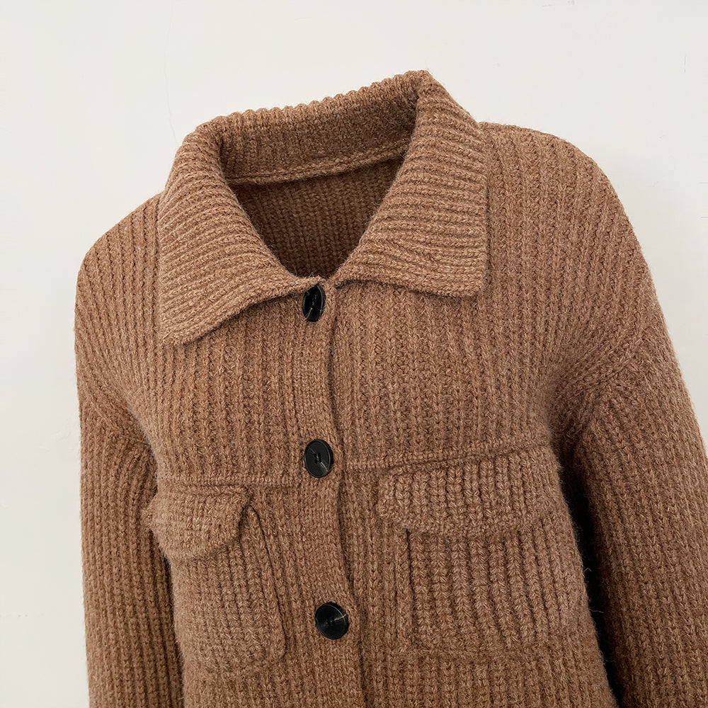 OFTBUY Short Natural Fox Fur Collar Knitted Sweater Coat FemaleReal Fur Clothing New Autumn Winter Knitting Cardigan Women