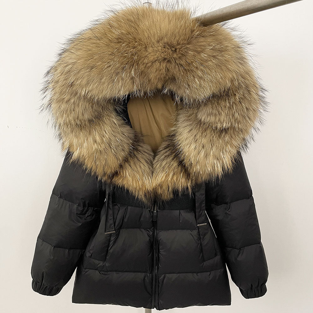 OFTBUY New Winter Clothing Puffer Jacket Women Parkas Waterproof Real Fox Fur Hooded Thick Warm 90% White Duck Down Coat Female