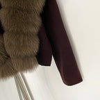 OFTBUY Women's Short Cardigan with Big Real Fox Fur Collar New Autumn Winter Knit Clothing Female Natural Fur Warm Sweater Lady