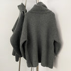 OFTBUY Elegant Cardigan Sweater New Women's Knit Coat with Real Fox Fur Loose Fit Pockets Warm Winter Fashion Cardigan Female