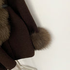 OFTBUY Belt Loose Fit Warm Winter Fashion Outerwear Natural Fur Sweater Female New Women's Knit Coat with Large Real Fox Fur