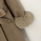 OFTBUY New Autumn Winter Long Clothing Women Fashion Warm Real Fox Fur Collar and Cuffs 100% Wool Jacket Female Natural Fur Coat