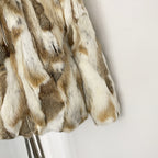 OFTBUY Hooded Zipper Natural Rabbit Fur Jacket Female New Fahsion Autumn Winter Clothes Women Thickened Warm Real Fur Coat Lady