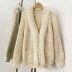 OFTBUY New Spring Autumn Knitting Clothes Women Knitted Long Sleeves Sweater Coat Female Fashion Real Fox Fur Cardigan Jacket