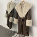 OFTBUY Long Wool Coat Female New Autumn Winter Real Fox Fur Top Clothes Women Thick Warm Natural Fur Double-sided Woolen Jacket