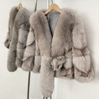 OFTBUY New Arrival Women Real Natural Fox Fur Coats Autumn Winter Wholeskin Fox Fur Short Jacket Warm Real Fox Fur Overcoats