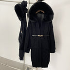 OFTBUY New Autumn Winter Knitted Clothes Women Fashion Thick Warm Belt Sweater Coat Female Hooded Real Fox Fur Cardigan Jacket